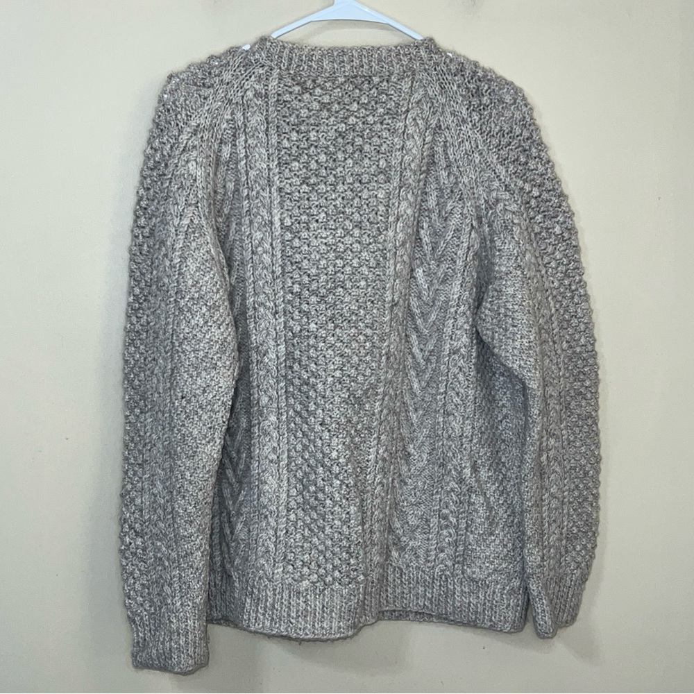 Quills Woollen Market fisherman’s cardigan Women’s Large - Picture 2 of 3